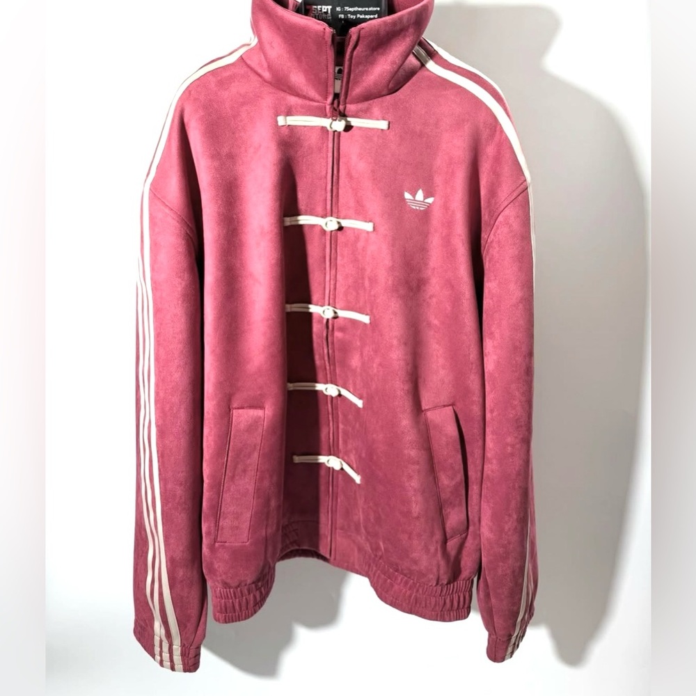 ADIDAS ORIGINALS CCT CHINESE TRACK JACKET 3.1 Soft Red Suede-Like material NWT